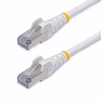 StarTech.com cavo Ethernet CAT8 bianco da 1m, RJ45 senza fermo, 25G/40G, 2000MHz, 100W PoE++, S/FTP, 26AWG filo di rame puro nudo, LSZH, cavo patch di rete schermato con scarichi di trazione, testato singolarmente