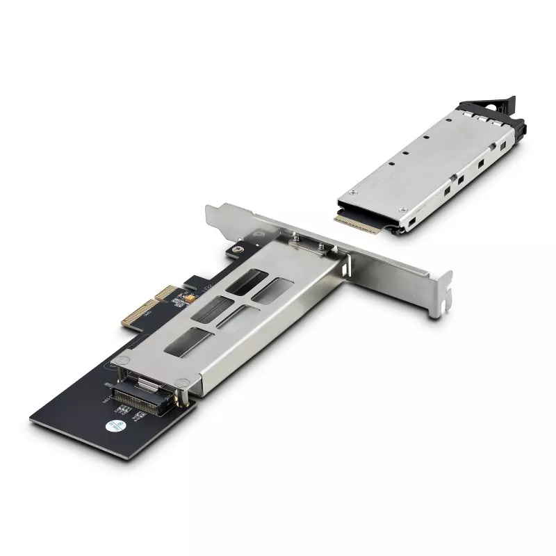 StarTech.com rack mobile/backplane M.2 NVMe SSD a PCIe x4 con vano estraibile per slot di espansione PCI Express, installazione senza attrezzi, vano unità hot-swap PCIe 4.0/3.0, serratura a chiave – 2 chiavi incluse