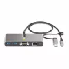 StarTech.com hub USB-C a 2 porte con Ethernet e RS-232, dongle USB-C a USB-A collegato, pass-through 100 W PD, 2x USB-A 5 Gbit/s, Gigabit Ethernet, RS232 seriale (FTDI)