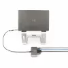 StarTech.com hub USB-C a 2 porte con Ethernet e RS-232, dongle USB-C a USB-A collegato, pass-through 100 W PD, 2x USB-A 5 Gbit/s, Gigabit Ethernet, RS232 seriale (FTDI)