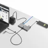 StarTech.com hub USB-C a 2 porte con Ethernet e RS-232, dongle USB-C a USB-A collegato, pass-through 100 W PD, 2x USB-A 5 Gbit/s, Gigabit Ethernet, RS232 seriale (FTDI)