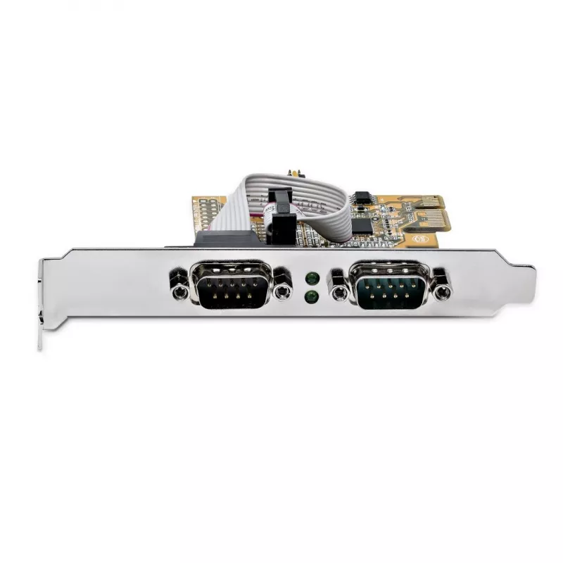 StarTech.com scheda seriale PCI Express a 2 porte, scheda seriale dual port PCIe a RS232 (DB9), UART 16C1050, staffe Low/Full Profile, COM Retention, per Windows/Linux