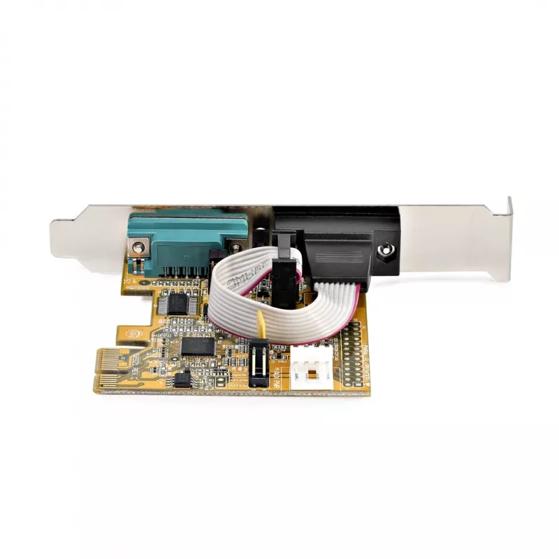 StarTech.com scheda seriale PCI Express a 2 porte, scheda seriale dual port PCIe a RS232 (DB9), UART 16C1050, staffe Low/Full Profile, COM Retention, per Windows/Linux