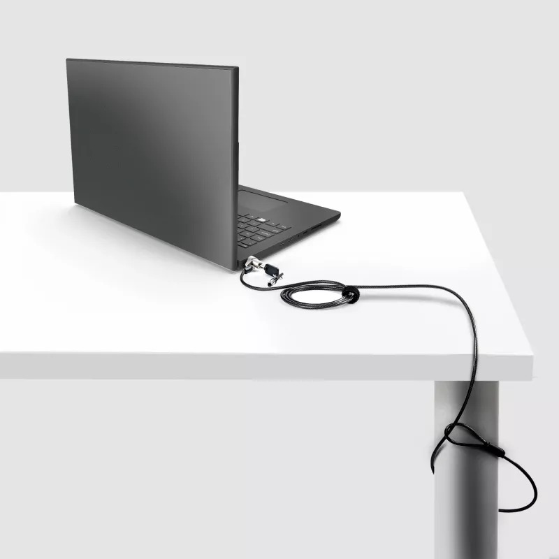 StarTech.com cavo di sicurezza per laptop compatibile con Noble Wedge®; 1,8 m, lucchetto a chiave antifurto, cavo di sicurezza per notebook Dell XPS/Latitude/2-in-1, cavo di sicurezza in acciaio resistente al taglio per laptop