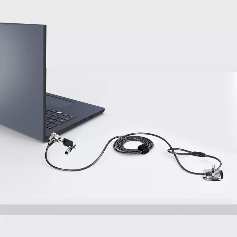 StarTech.com cavo di sicurezza per laptop compatibile con Noble Wedge®; 1,8 m, lucchetto a chiave antifurto, cavo di sicurezza per notebook Dell XPS/Latitude/2-in-1, cavo di sicurezza in acciaio resistente al taglio per laptop
