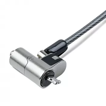 StarTech.com cavo di sicurezza Nano per laptop, 1,8 m, antifurto con chiave, cavo di sicurezza per notebook con slot Nano, per laptop EliteBook/LenovoX1/2-in-1, cavo di sicurezza in acciaio resistente al taglio per laptop