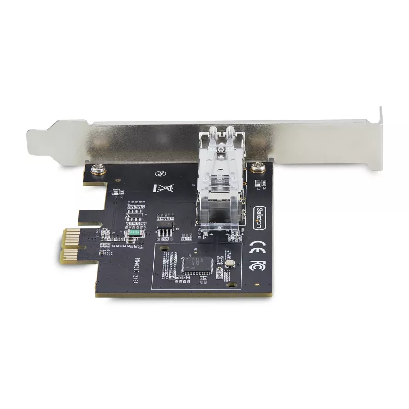 StarTech.com scheda di rete GbE SFP a 1 porta, PCIe 2.1 x1, Intel I210-IS, controller 1GbE, 1000BASE rame/fibra, NIC Gigabit Ethernet single-port, staffe desktop/server – compatibile con Windows e Linux