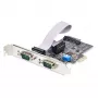 StarTech.com scheda seriale PCIe a 2 porte, scheda seriale dual-port PCI Express a RS232/RS422/RS485 (DB9), staffe low-profile incluse, UART 16C1050, Windows/Linux, conforme TAA – protezione ESD livello 4