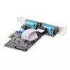 StarTech.com scheda seriale PCIe a 2 porte, scheda seriale dual-port PCI Express a RS232/RS422/RS485 (DB9), staffe low-profile incluse, UART 16C1050, Windows/Linux, conforme TAA – protezione ESD livello 4