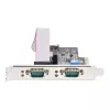 StarTech.com scheda seriale PCIe a 2 porte, scheda seriale dual-port PCI Express a RS232/RS422/RS485 (DB9), staffe low-profile incluse, UART 16C1050, Windows/Linux, conforme TAA – protezione ESD livello 4