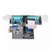 StarTech.com scheda seriale PCIe a 2 porte, scheda seriale dual-port PCI Express a RS232/RS422/RS485 (DB9), staffe low-profile incluse, UART 16C1050, Windows/Linux, conforme TAA – protezione ESD livello 4