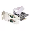 StarTech.com scheda seriale PCIe a 2 porte, scheda seriale dual-port PCI Express a RS232/RS422/RS485 (DB9), staffe low-profile incluse, UART 16C1050, Windows/Linux, conforme TAA – protezione ESD livello 4