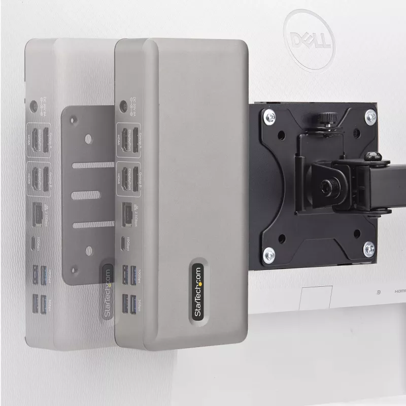 StarTech.com supporto di montaggio VESA per NUC/thin client o docking station per laptop, piastra di espansione compatibile VESA 75x75/100x100 per mini-PC
