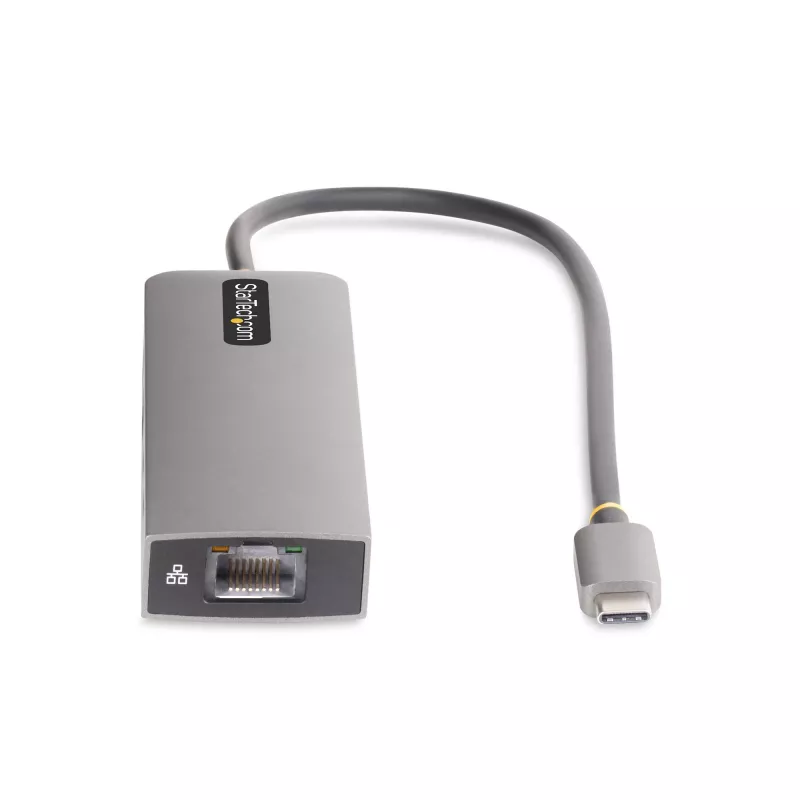 StarTech.com hub USB-C a 3 porte con Ethernet 2,5 Gbit/s e 100 W Power Delivery pass-through, USB 3.2 10 Gbit/s, 2x USB-A/1x USB-C, hub adattatore USB Type-C portatile