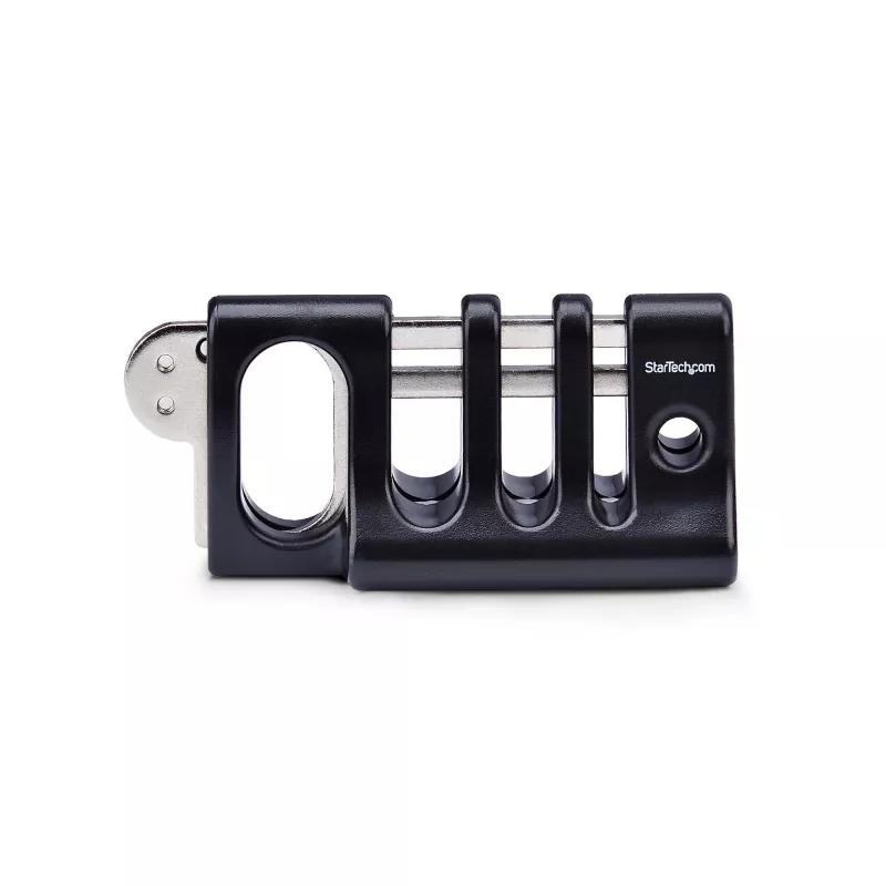 StarTech.com lucchetto ancora cavi per periferiche, protegge tastiera/mouse, lucchetto cavi per uffici condivisi/computer pubblici, trappola cavi compatibile con cavo di sicurezza per laptop/lucchetto – TAA