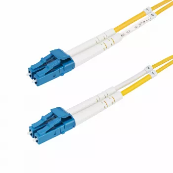 StarTech.com Cavo in fibra ottica LC a LC (UPC) OS2 monomodale duplex da 50 m, 9/125 µm, 100G, insensibile alle piegature, bassa attenuazione di inserzione – Cavo patch in fibra ottica LSZH