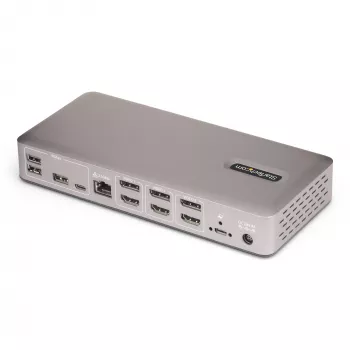 StarTech.com Docking station USB4 triple monitor, 4K 60Hz HDMI o DisplayPort, ricarica laptop 100W, 2,5GbE, dock USB-C multi-monitor, driverless