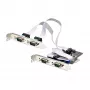 StarTech.com Scheda seriale PCIe a 4 porte, scheda seriale PCI Express quad-port a RS232/RS422/RS485 (DB9), staffa low-profile inclusa, UART 16C1050, Windows/Linux, conforme TAA – Protezione ESD livello 4