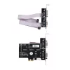StarTech.com Scheda seriale PCIe a 4 porte, scheda seriale PCI Express quad-port a RS232/RS422/RS485 (DB9), staffa low-profile inclusa, UART 16C1050, Windows/Linux, conforme TAA – Protezione ESD livello 4