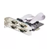 StarTech.com Scheda seriale PCIe a 4 porte, scheda seriale PCI Express quad-port a RS232/RS422/RS485 (DB9), staffa low-profile inclusa, UART 16C1050, Windows/Linux, conforme TAA – Protezione ESD livello 4