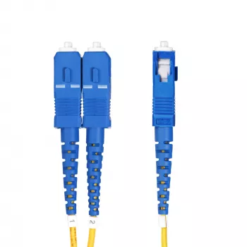 StarTech.com Cavo in fibra ottica LC a SC (UPC) OS2 monomodale duplex da 25 m (82 ft), 9/125 µm, 100G, insensibile alle piegature, bassa attenuazione di inserzione – Cavo patch in fibra ottica LSZH