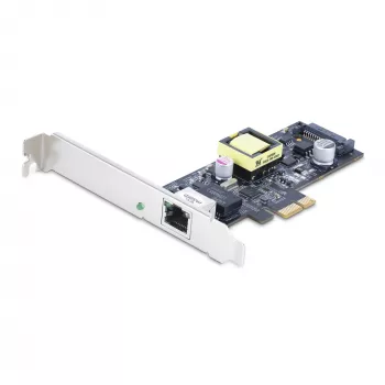 StarTech.com Scheda di rete 1 porta 2.5Gbps NBASE-T PoE, Intel I225-V, NIC Multi-Gigabit 802.3af/at PoE+, scheda LAN server PCI Express, interfaccia Ethernet desktop alimentata SATA – Supporta Windows, Linux