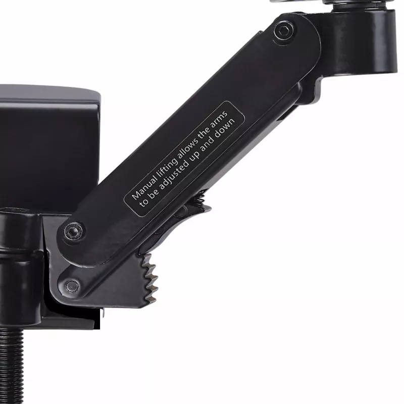 StarTech.com Bracciolo regolabile per scrivania da ufficio, supporto ergonomico per braccio/gomito, rotazione a 360 gradi, montaggio a morsetto/senza forare, nero