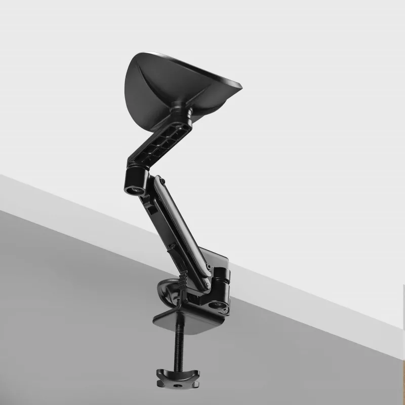 StarTech.com Bracciolo regolabile per scrivania da ufficio, supporto ergonomico per braccio/gomito, rotazione a 360 gradi, montaggio a morsetto/senza forare, nero