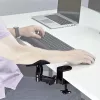 StarTech.com Bracciolo regolabile per scrivania da ufficio, supporto ergonomico per braccio/gomito, rotazione a 360 gradi, montaggio a morsetto/senza forare, nero