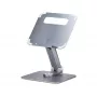 StarTech.com Supporto telescopico per laptop, base girevole a 360°, rialzo girevole per computer da scrivania, altezza e inclinazione regolabili, max 5 kg, finitura in alluminio, design portatile