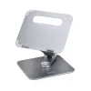 StarTech.com Supporto telescopico per laptop, base girevole a 360°, rialzo girevole per computer da scrivania, altezza e inclinazione regolabili, max 5 kg, finitura in alluminio, design portatile