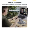 StarTech.com Supporto telescopico per laptop, base girevole a 360°, rialzo girevole per computer da scrivania, altezza e inclinazione regolabili, max 5 kg, finitura in alluminio, design portatile