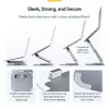 StarTech.com Supporto telescopico per laptop, base girevole a 360°, rialzo girevole per computer da scrivania, altezza e inclinazione regolabili, max 5 kg, finitura in alluminio, design portatile