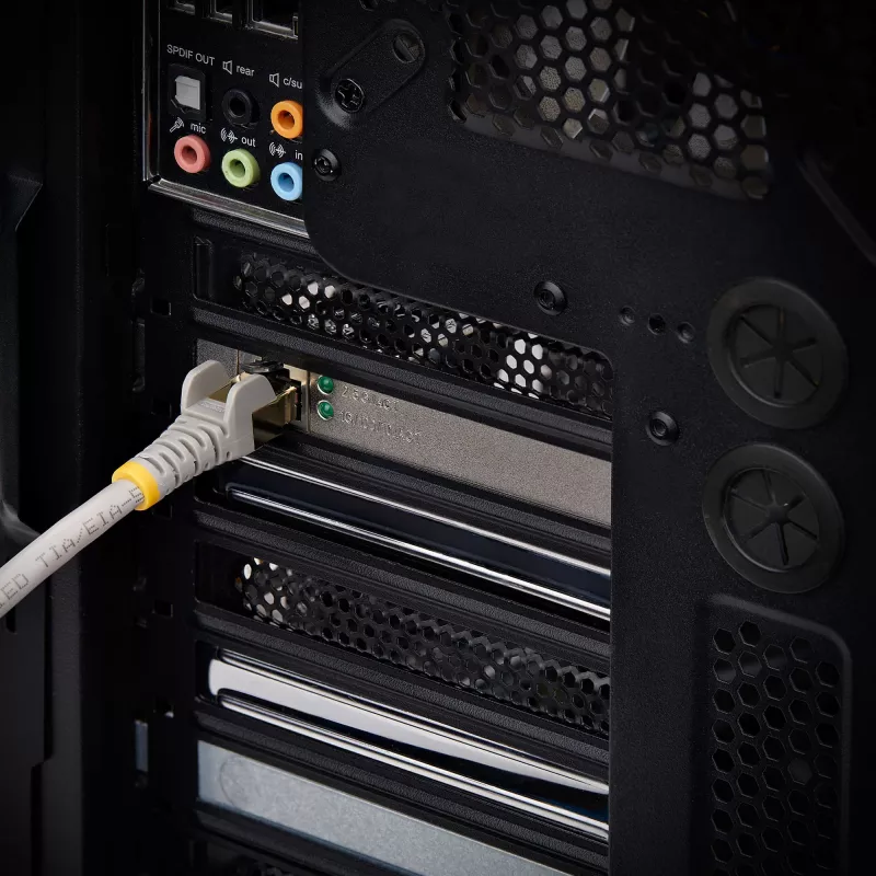 StarTech.com Scheda di rete PCIe 1 porta 2,5Gbps NBASE-T, Intel® I225-V, scheda di rete per computer a porta singola, NIC Ethernet MultiGigabit, scheda LAN server PCI Express