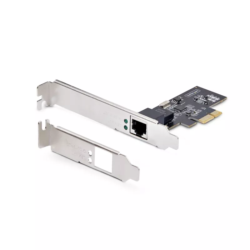 StarTech.com Scheda di rete PCIe 1 porta 2,5Gbps NBASE-T, Intel® I225-V, scheda di rete per computer a porta singola, NIC Ethernet MultiGigabit, scheda LAN server PCI Express