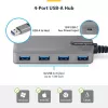 StarTech.com Hub USB-A a 4 porte, 5 Gbit/s, bus-powered, hub USB-A a 4x USB-A con ingresso alimentazione ausiliaria USB-C, cavo host da 30 cm, hub USB portatile per desktop/laptop