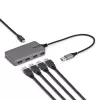 StarTech.com Hub USB-A a 4 porte, 5 Gbit/s, bus-powered, hub USB-A a 4x USB-A con ingresso alimentazione ausiliaria USB-C, cavo host da 30 cm, hub USB portatile per desktop/laptop