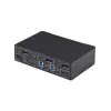 StarTech.com Switch KVM DisplayPort a 2 porte, 4K 60Hz, DP 1.2, gestione EDID, hub USB 3.0 a 2 porte, 4 porte USB HID, conforme TAA