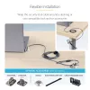 StarTech.com Confezione da 25 lucchetti universali per notebook da 2 m, chiave unica, cavo di sicurezza, compatibile con Noble Wedge®/Nano/K-Slot, cavo antifurto resistente al taglio