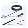StarTech.com Confezione da 25 lucchetti universali per notebook da 2 m, chiave unica, cavo di sicurezza, compatibile con Noble Wedge®/Nano/K-Slot, cavo antifurto resistente al taglio