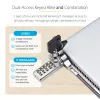 StarTech.com Confezione da 10 lucchetti per laptop a doppio accesso, cavo di sicurezza da 1,98 m con chiave unica e combinazione numerica per dispositivi con slot K, cavo in acciaio antifurto per computer
