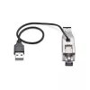 StarTech.com Dongle convertitore di media Gigabit da fibra a Ethernet RJ45, ottico monomodale 10 km/multimodale 800 m, alimentazione USB, design compatto, custodia in metallo, Micro Mini, TAA