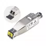 StarTech.com Convertitore media Gigabit fibra a RJ45 Ethernet dongle, ottico monomodale 10 km/multimodale 800 m, alimentato PoE, design compatto, case in metallo, Micro Mini, TAA