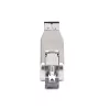 StarTech.com Convertitore media Gigabit fibra a RJ45 Ethernet dongle, ottico monomodale 10 km/multimodale 800 m, alimentato PoE, design compatto, case in metallo, Micro Mini, TAA
