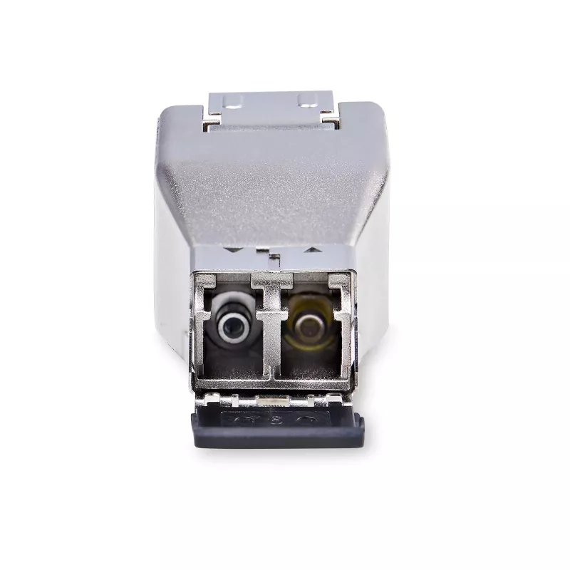 StarTech.com Convertitore media Gigabit fibra a RJ45 Ethernet dongle, ottico monomodale 10 km/multimodale 800 m, alimentato PoE, design compatto, case in metallo, Micro Mini, TAA
