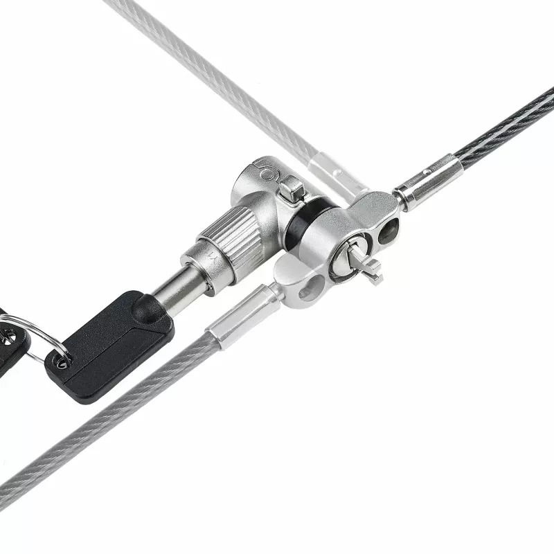 StarTech.com 25-Pack Universal Laptop Lock 6.6ft (2m), cavo di blocco con chiave master, sicurezza computer, compatibile con Noble Wedge®/Nano/K-Slot; cavo antifurto resistente al taglio