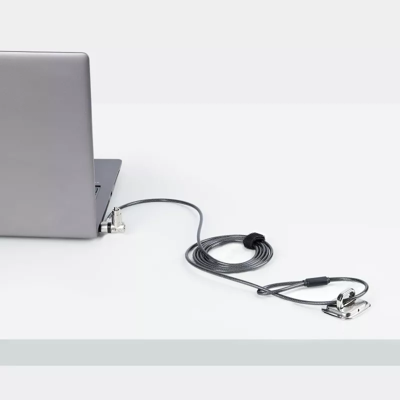 StarTech.com 25-Pack Universal Laptop Lock 6.6ft (2m), cavo di blocco con chiave master, sicurezza computer, compatibile con Noble Wedge®/Nano/K-Slot; cavo antifurto resistente al taglio