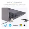 StarTech.com 25-Pack Universal Laptop Lock 6.6ft (2m), cavo di blocco con chiave master, sicurezza computer, compatibile con Noble Wedge®/Nano/K-Slot; cavo antifurto resistente al taglio
