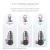 StarTech.com 25-Pack Universal Laptop Lock 6.6ft (2m), cavo di blocco con chiave master, sicurezza computer, compatibile con Noble Wedge®/Nano/K-Slot; cavo antifurto resistente al taglio