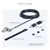 StarTech.com 25-Pack Universal Laptop Lock 6.6ft (2m), cavo di blocco con chiave master, sicurezza computer, compatibile con Noble Wedge®/Nano/K-Slot; cavo antifurto resistente al taglio